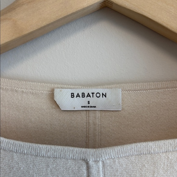 Aritzia babaton ivory cream minimalist sweater sz s preowned - Picture 3 of 11